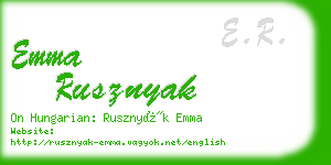 emma rusznyak business card